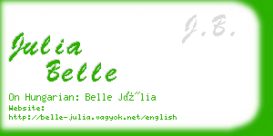 julia belle business card
